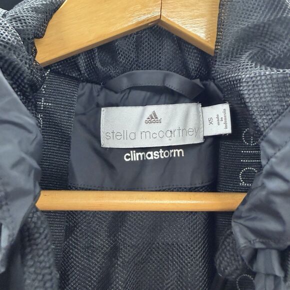 Adidas by Stella McCartney Running Windbreaker Black Jacket Coat Women XS Clima - Picture 3 of 11